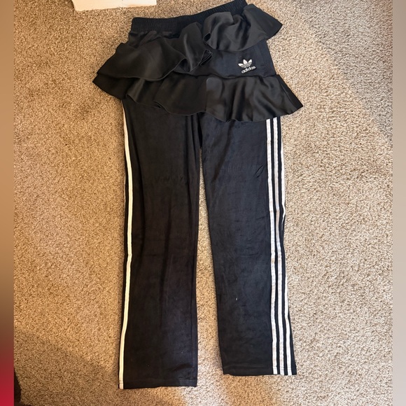 adidas Originals Black Ruffle Track Pants - Picture 7 of 7